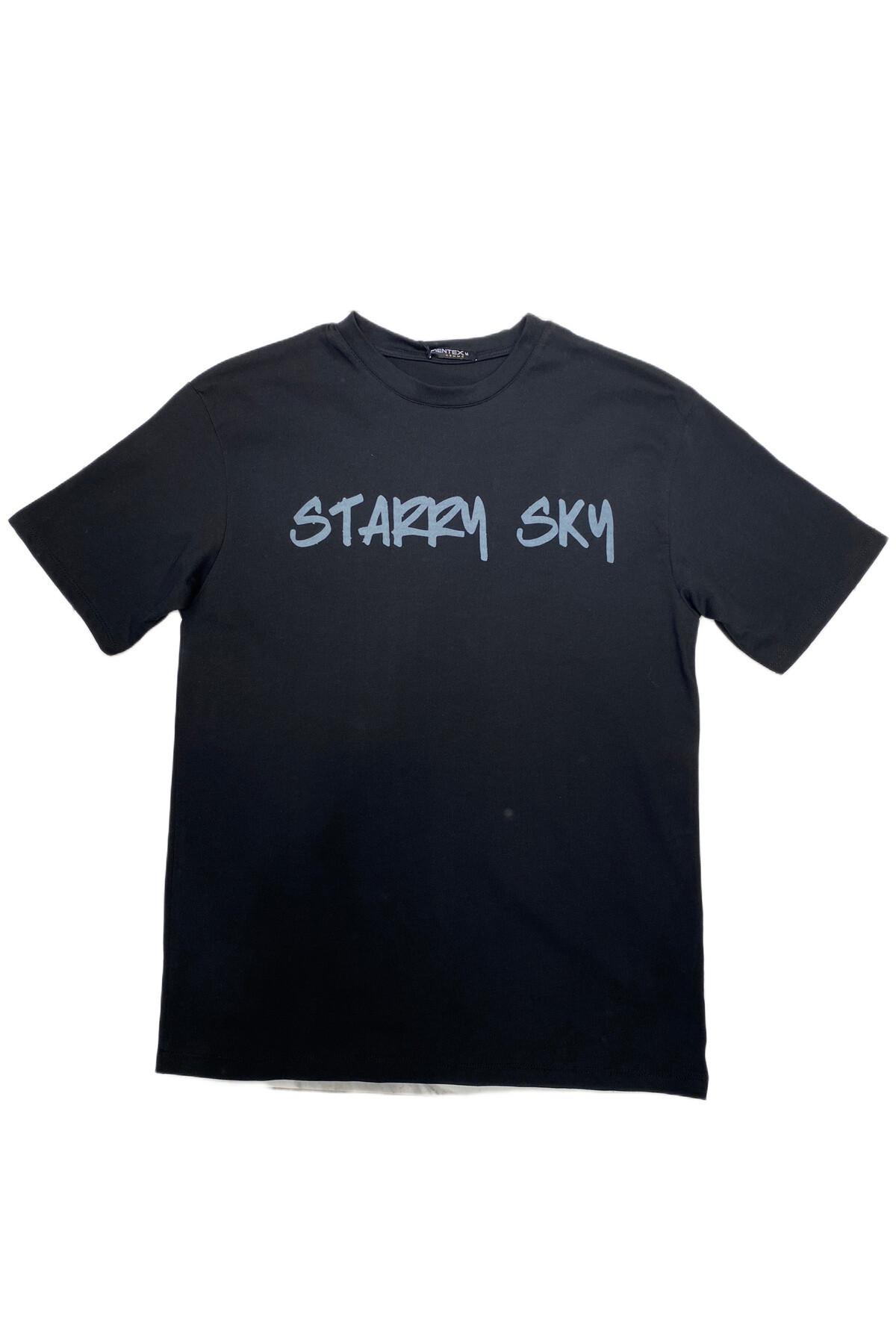 Wholesaler Mentex Homme - Men's plain round neck short sleeve T-shirt with STARRY SKY pattern