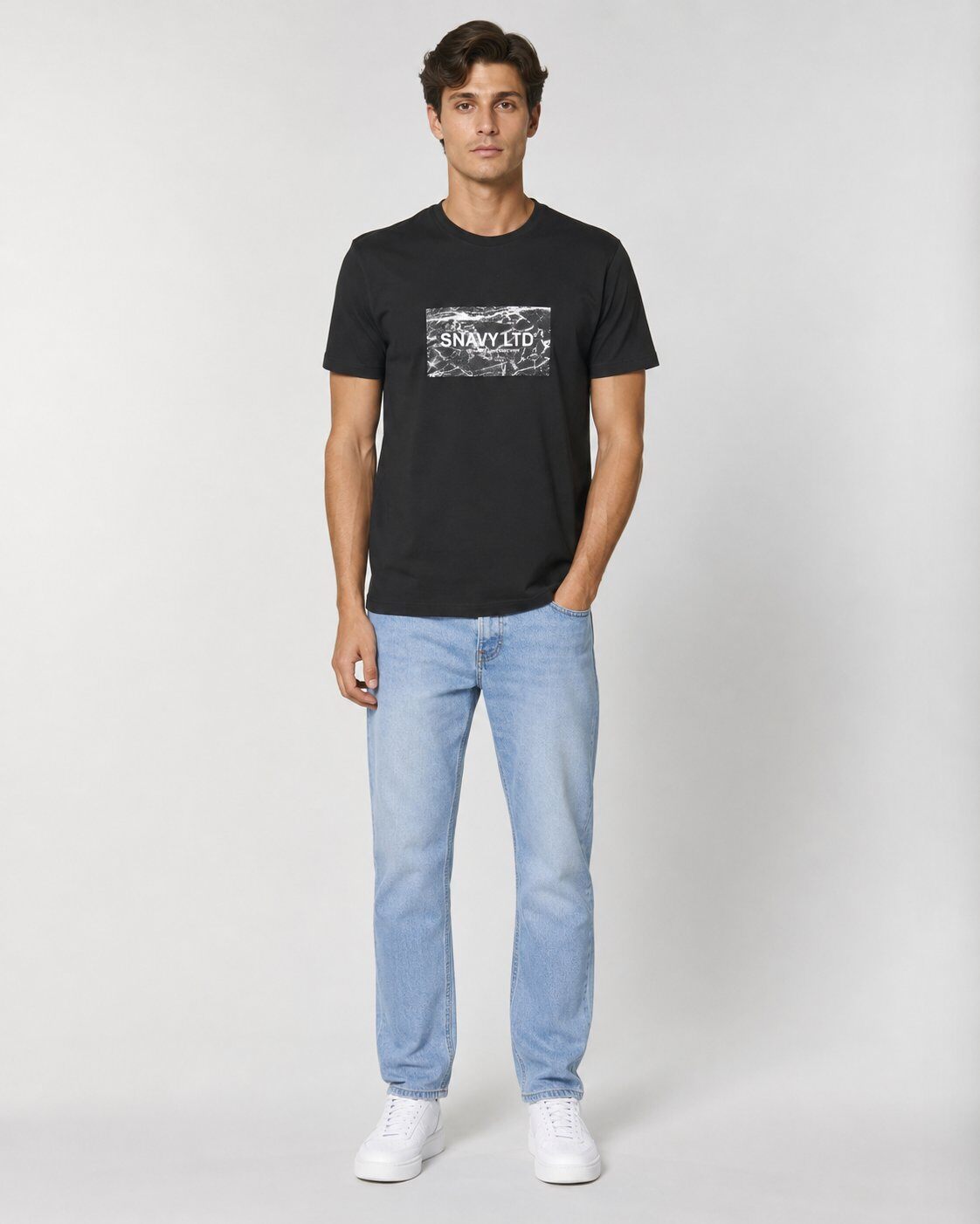 Großhändler Mentex Homme - Schwarzes T-Shirt SNAVY LTD