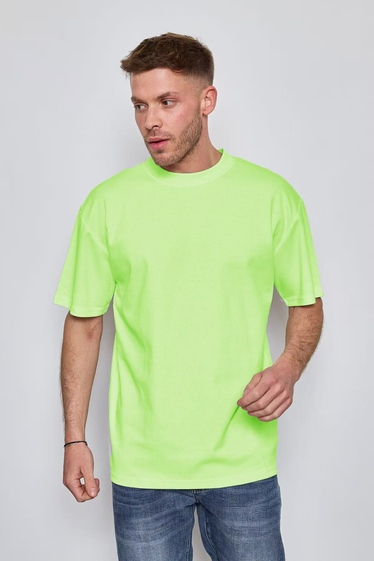 Wholesaler Mentex Homme - Oversized plain simple men's round neck short sleeve T-shirt