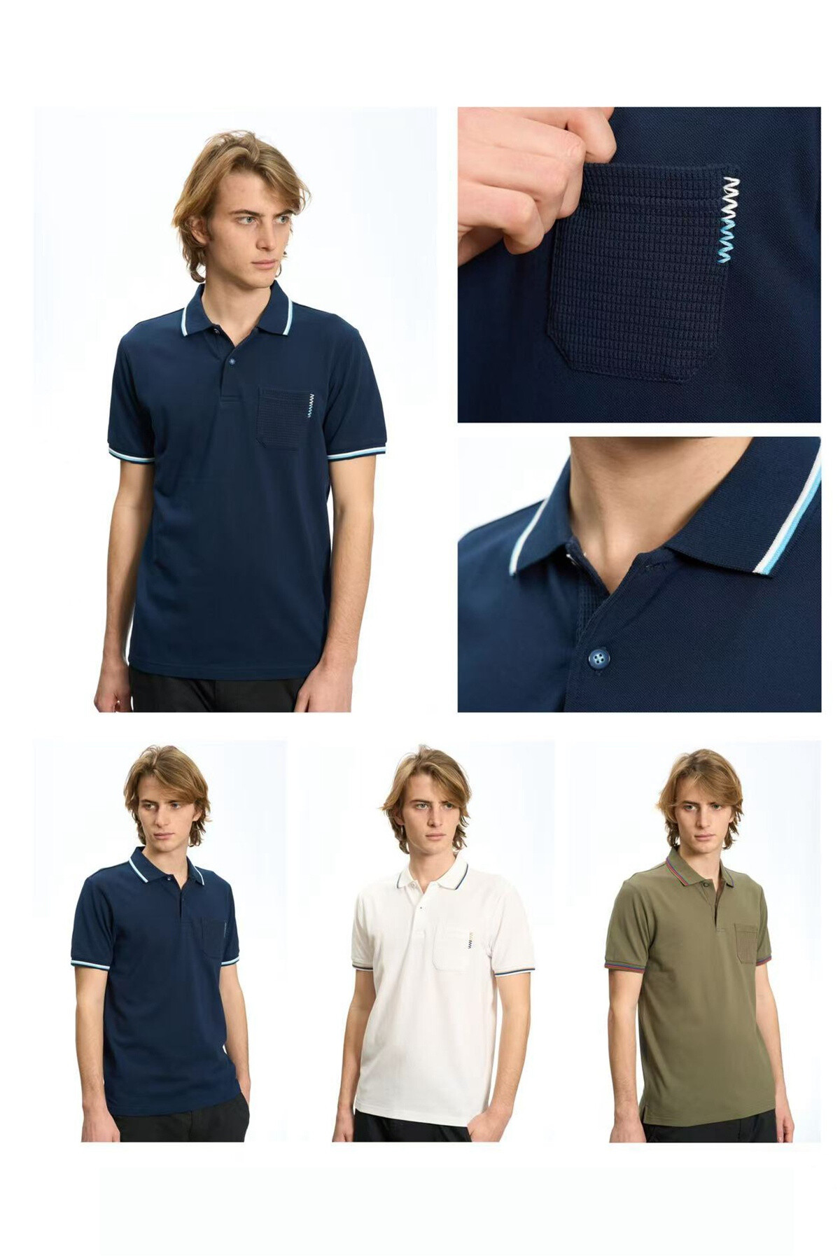 Mayorista Mentex Homme - Polos United Man Bordes de color simple