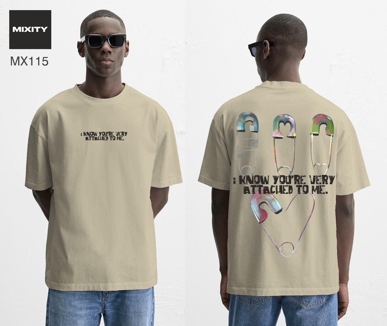 Wholesaler Mentex Homme - MIXITY Back Impact Streetwear T-shirt