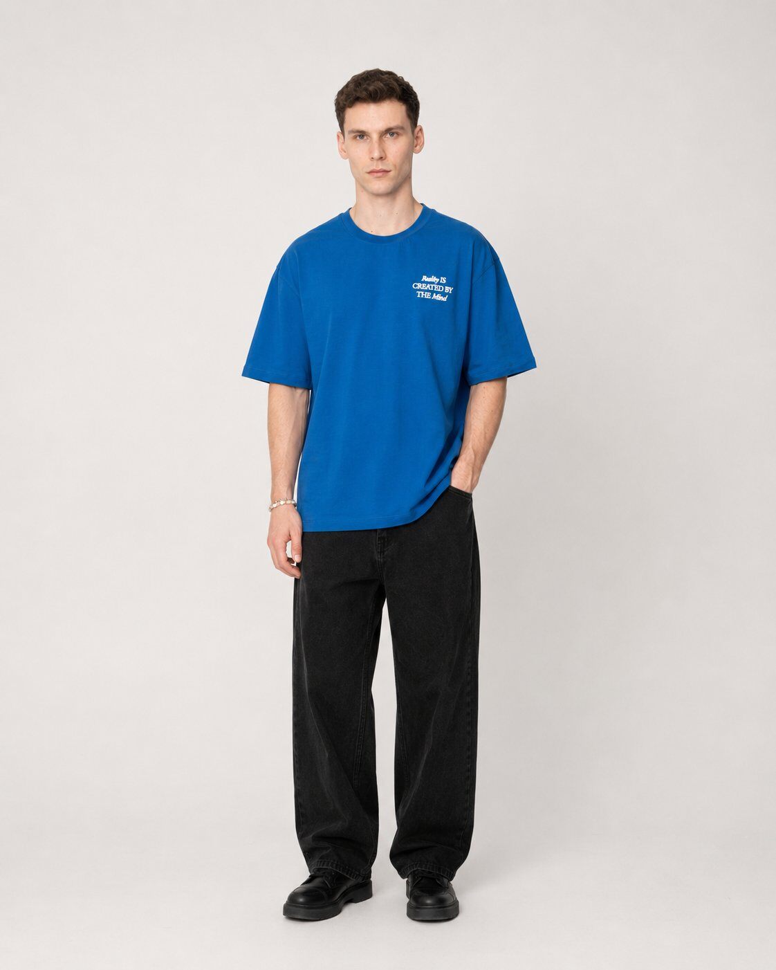 Großhändler Mentex Homme - Blaues Graphic Street T-Shirt