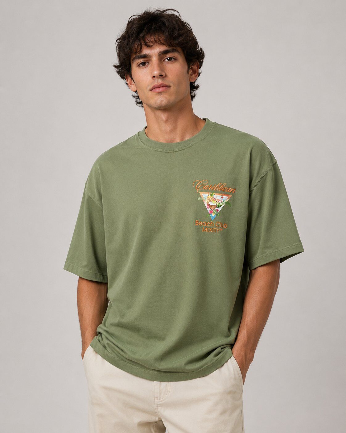 Großhändler Mentex Homme - Grafisches Tropen-T-Shirt