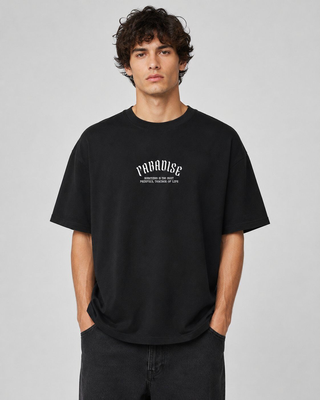 Großhändler Mentex Homme - Streetwear Grafik T-Shirt mit Doppelseitigem Design