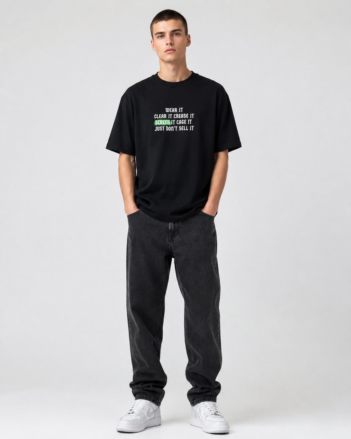 Grossista Mentex Homme - T-shirt Grafica Urbana Multicolore
