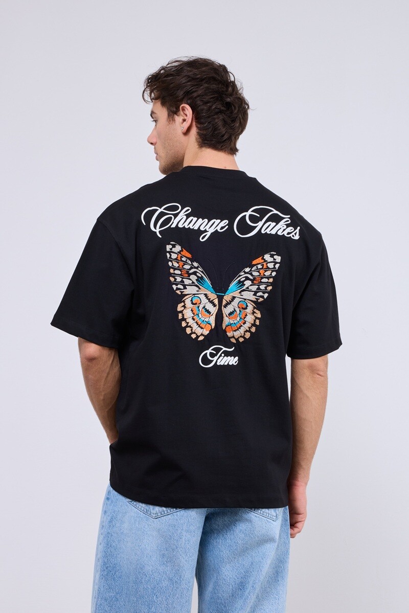 Grossiste Mentex Homme - Tshirts uni oversize Homme avec broderie