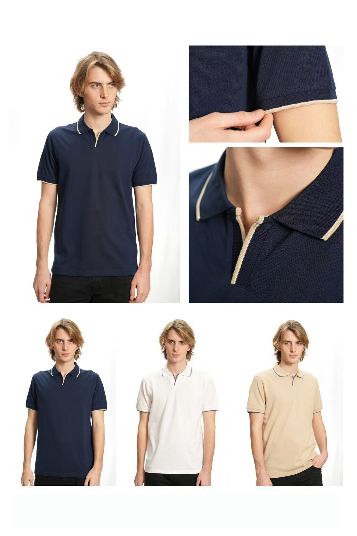 Mayorista Mentex Homme - Polos United Man Bordes de color simple