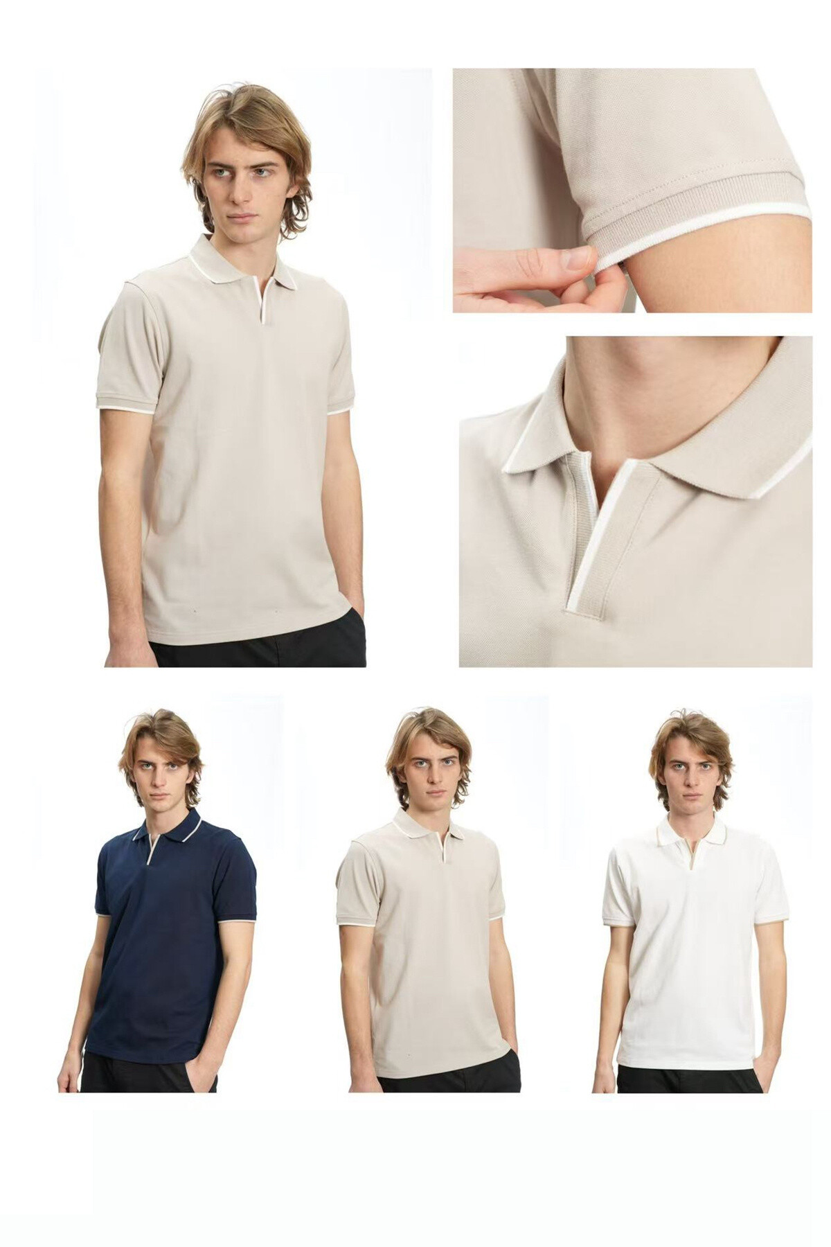 Mayorista Mentex Homme - Polos United Man Bordes de color simple