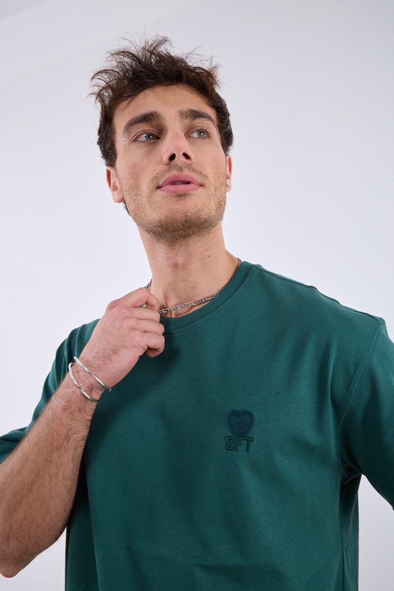 Grossiste Mentex Homme - Tshirts uni oversize Homme avec broderie