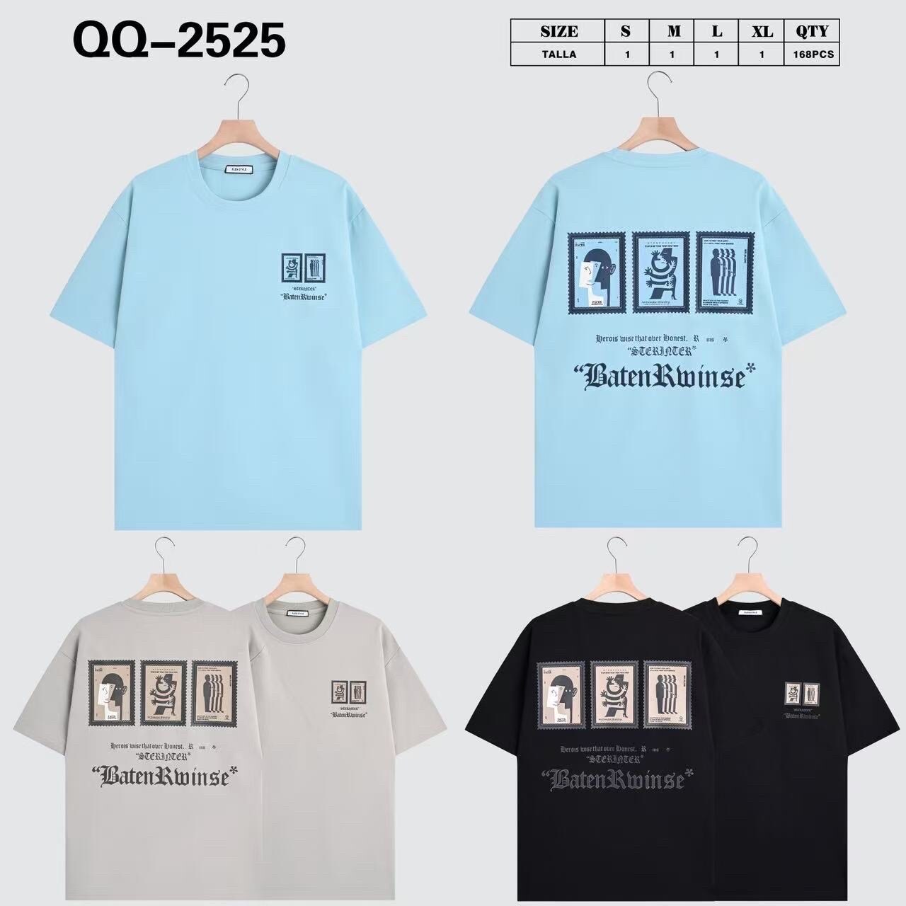Wholesaler Mentex Homme - Men's oversized solid t-shirt with print