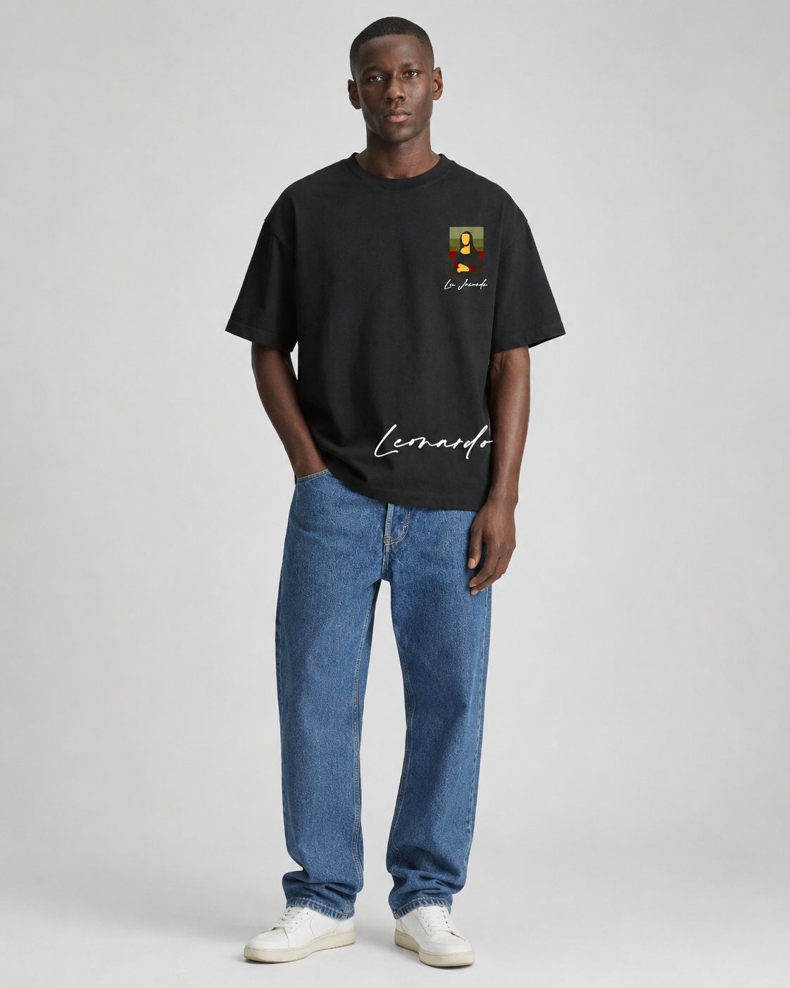 Wholesaler Mentex Homme - Black Urban Graphic T-shirt