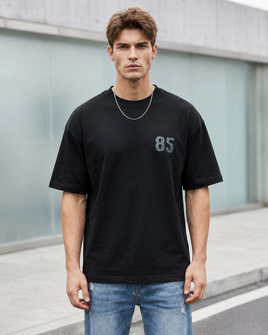 Großhändler Mentex Homme - Weißes Oversize-T-Shirt 85