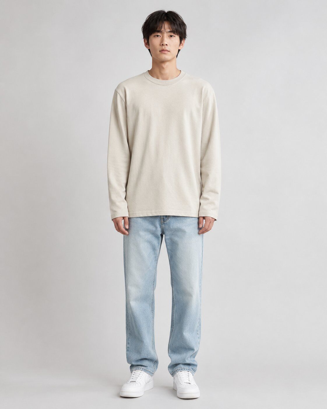 Großhändler Mentex Homme - Beiges Langarmshirt