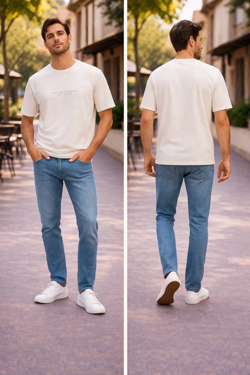 Wholesaler Mentex Homme - Men's Minimal Chest Message T-shirt