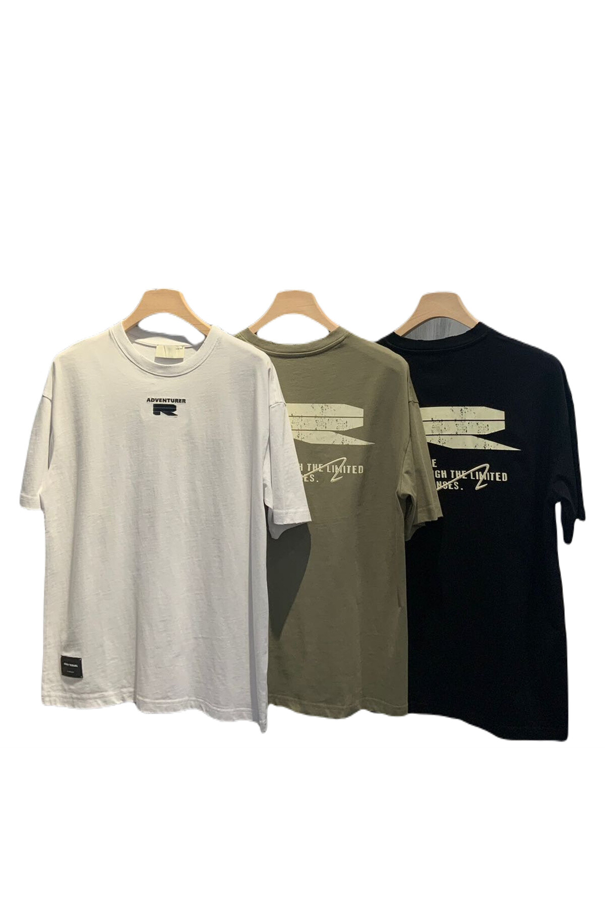 Grossiste Mentex Homme - T-shirt uni col rond manches courtes motif