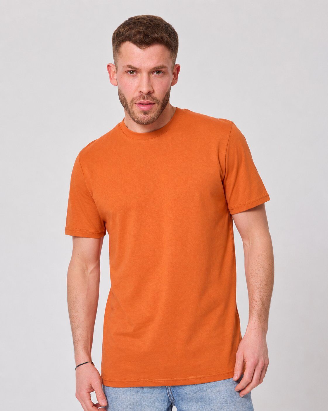 Grossista Mentex Homme - T-shirt Arancione Essenziale