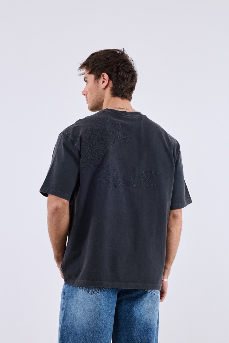 Grossiste Mentex Homme - Tshirts uni oversize Homme avec broderie