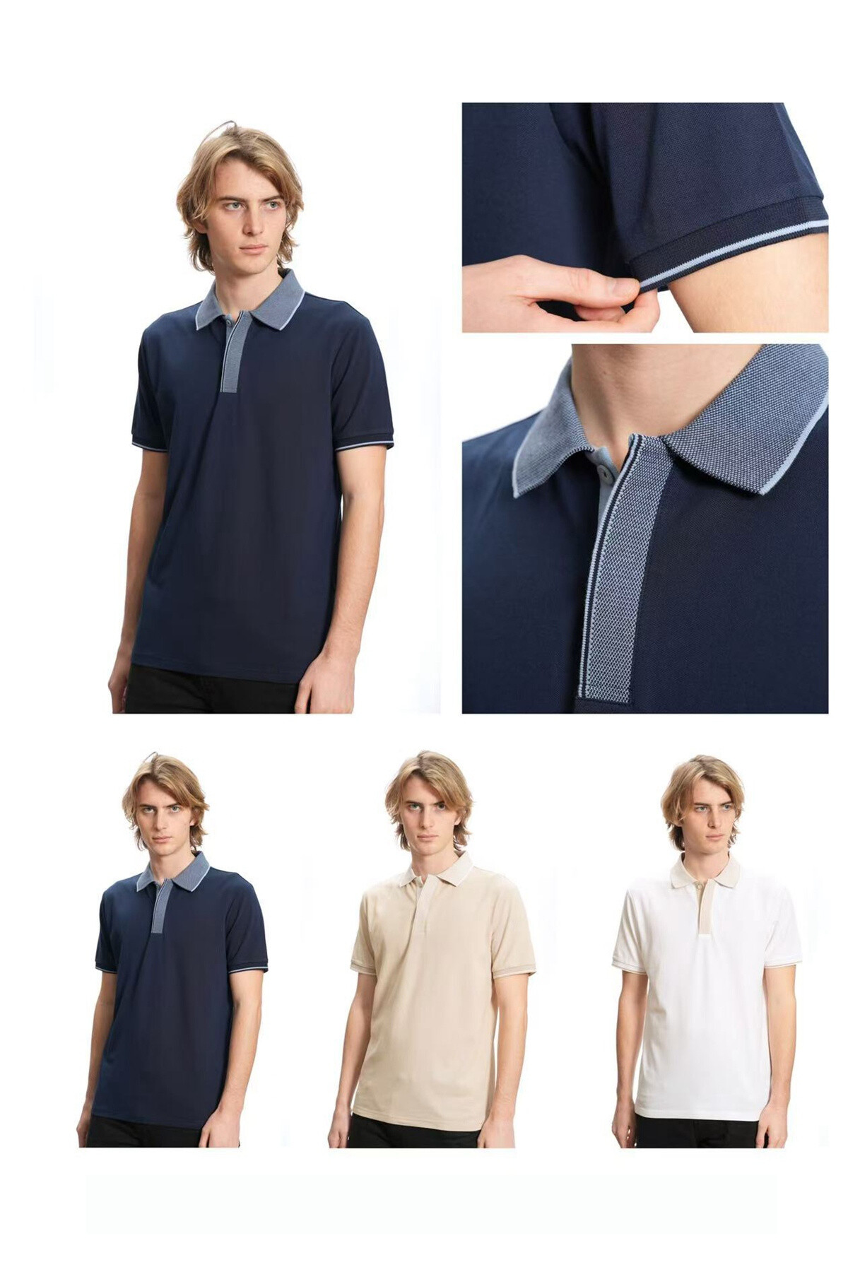 Mayorista Mentex Homme - Polos United Man Bordes de color simple