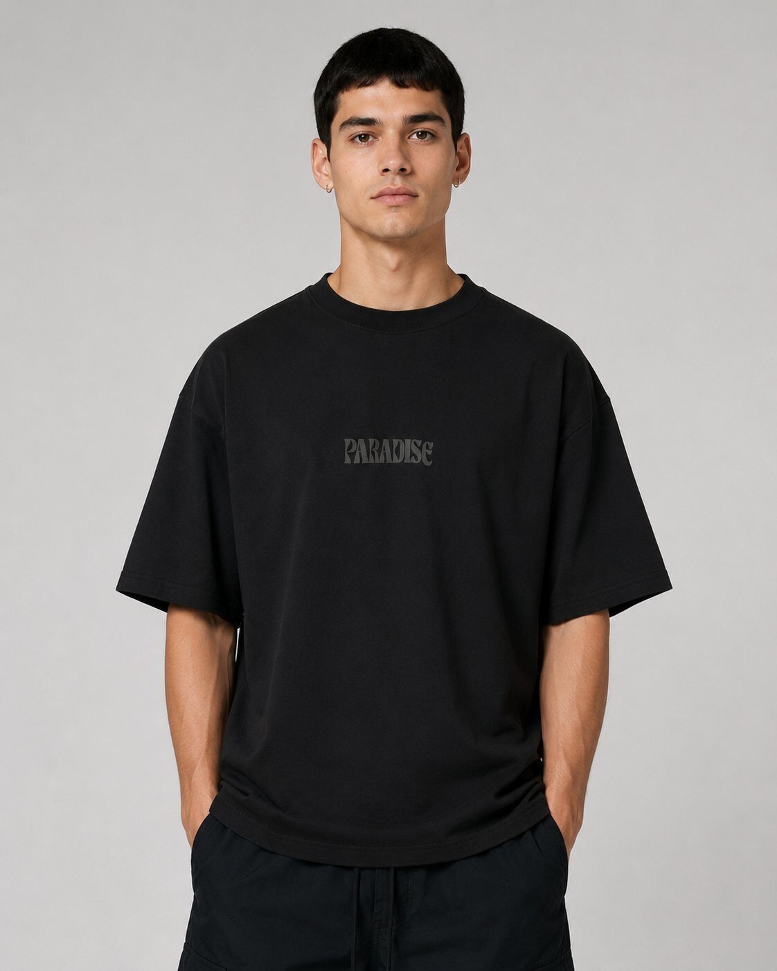 Großhändler Mentex Homme - Schwarzes Paradise Graphic T-Shirt