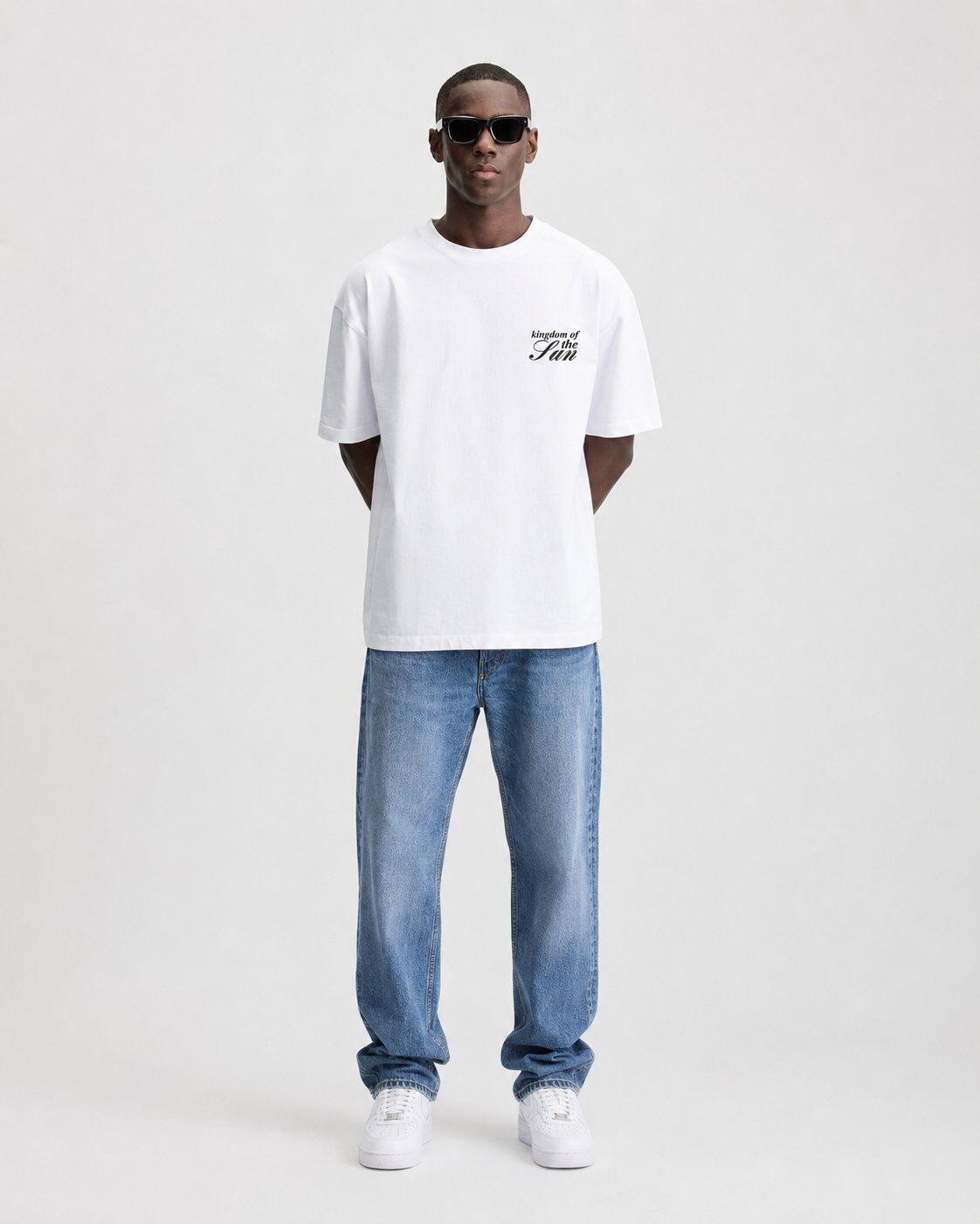 Grossista Mentex Homme - T-shirt Bianca Grafica Street