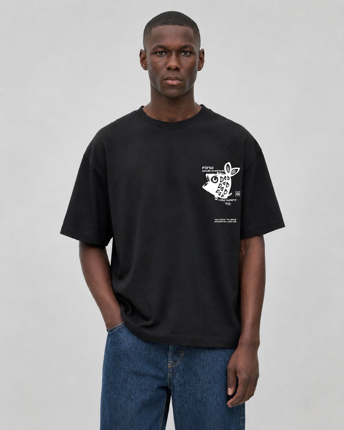 Grossista Mentex Homme - T-shirt Grafica Urbana Fronte Retro