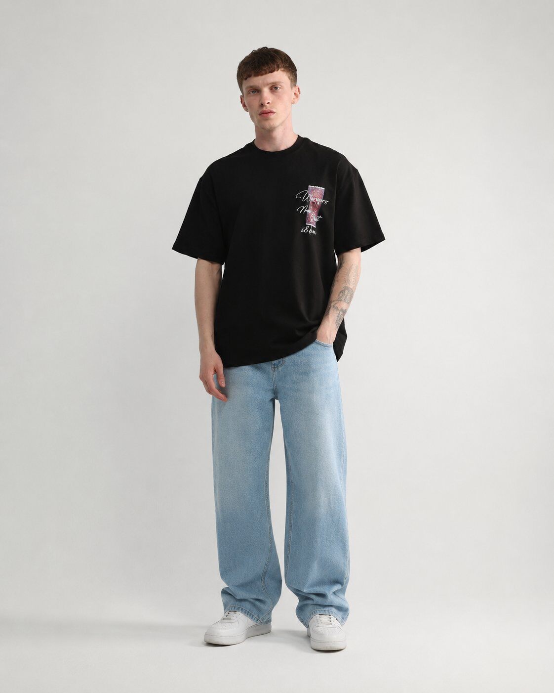 Großhändler Mentex Homme - Typografisches Grafik-T-Shirt