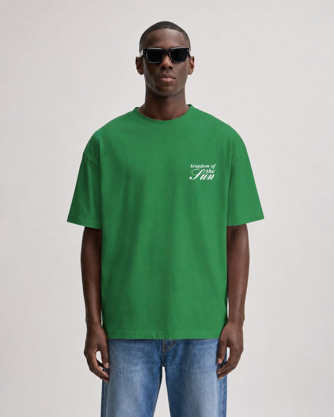 Grossista Mentex Homme - T-shirt Verde Floreale Oversize
