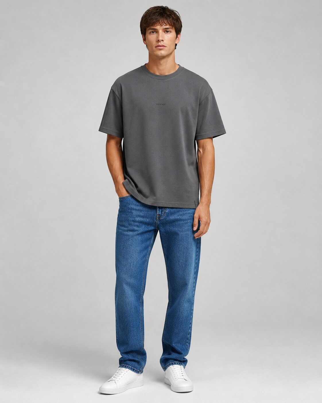 Wholesaler Mentex Homme - Dark Grey Graphic T-shirt