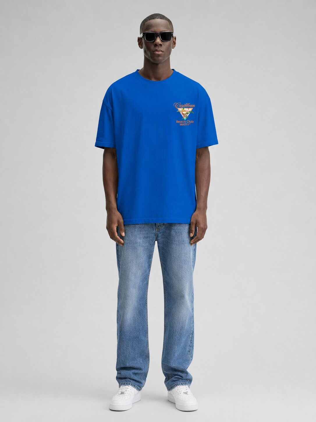 Grossista Mentex Homme - T-shirt Blu Reale Caribbean Club