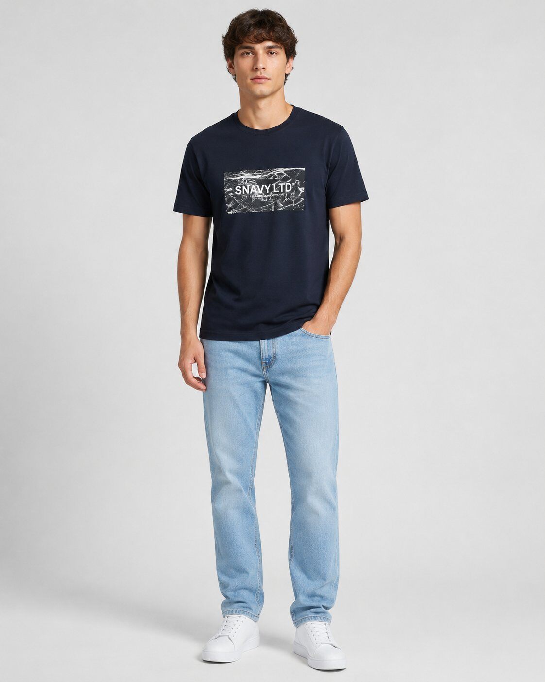 Großhändler Mentex Homme - Schwarzes Logo-T-Shirt