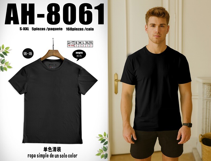 Grossiste Mentex Homme - Tshirt uni homme à matière respirante très confortable pour l'été