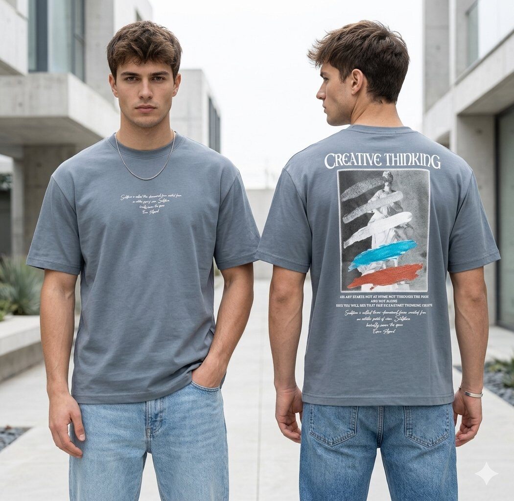 Wholesaler Mentex Homme - Graphic Back Impact Streetwear T-shirt