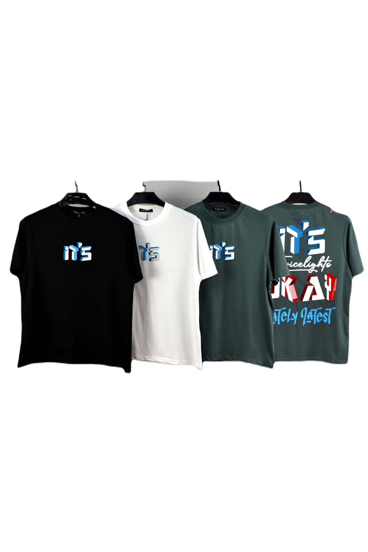 Wholesaler Mentex Homme - UNE man t-shirt round neck short sleeves with "it's okay" pattern