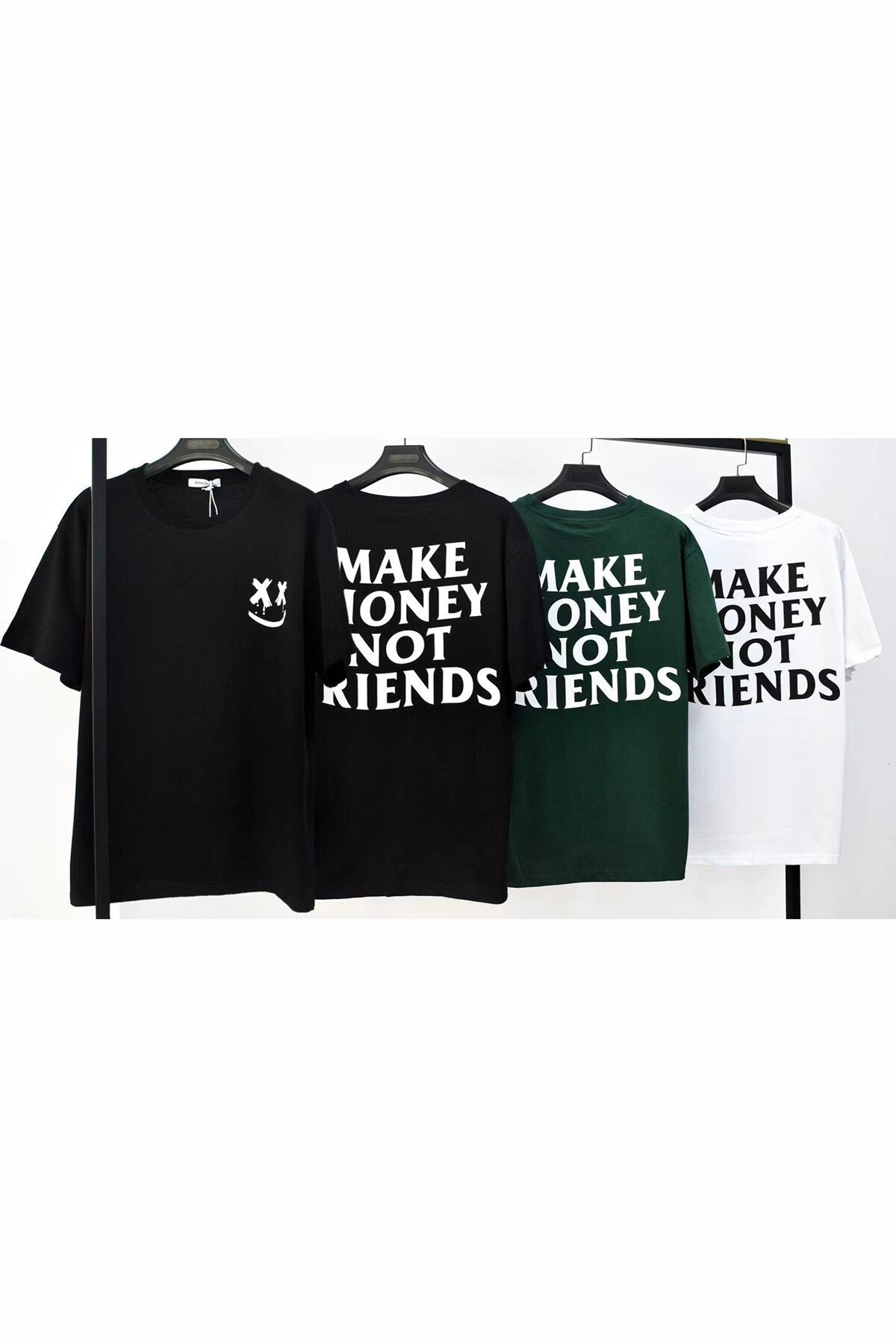 Mayorista Mentex Homme - Camiseta une Man Camiseta redonda de mangas cortas "Gane dinero, no amigos"