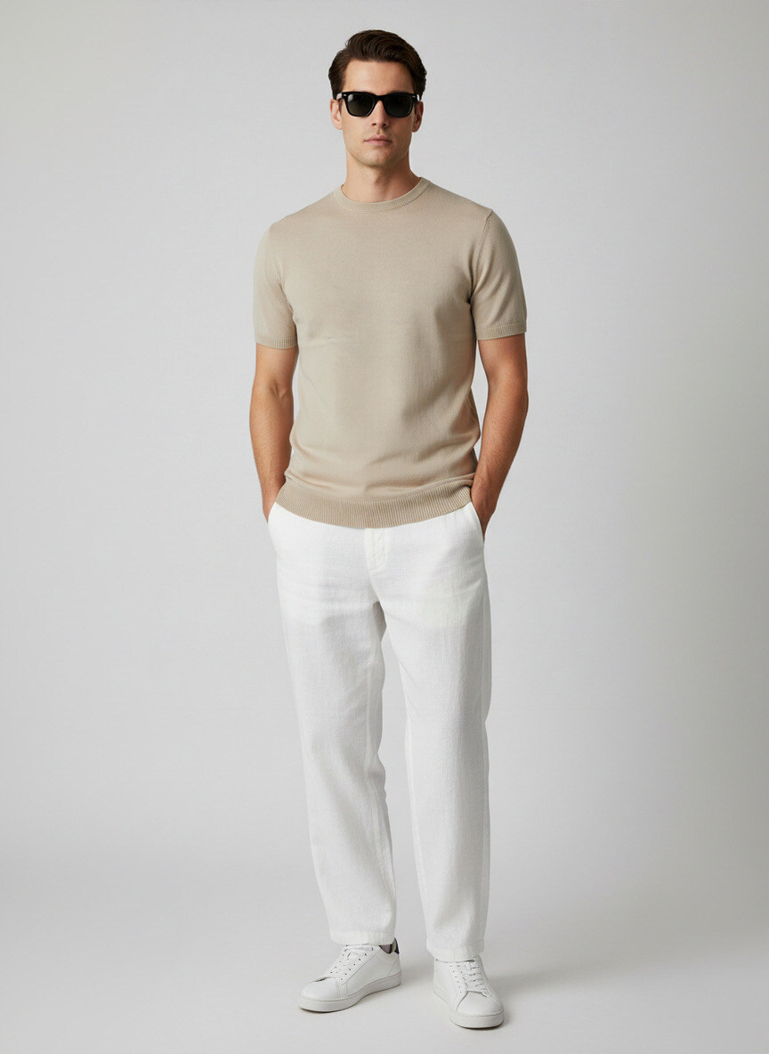 Großhändler Mentex Homme - Herrenpullover mit Rundhals und kurzen Ärmeln
