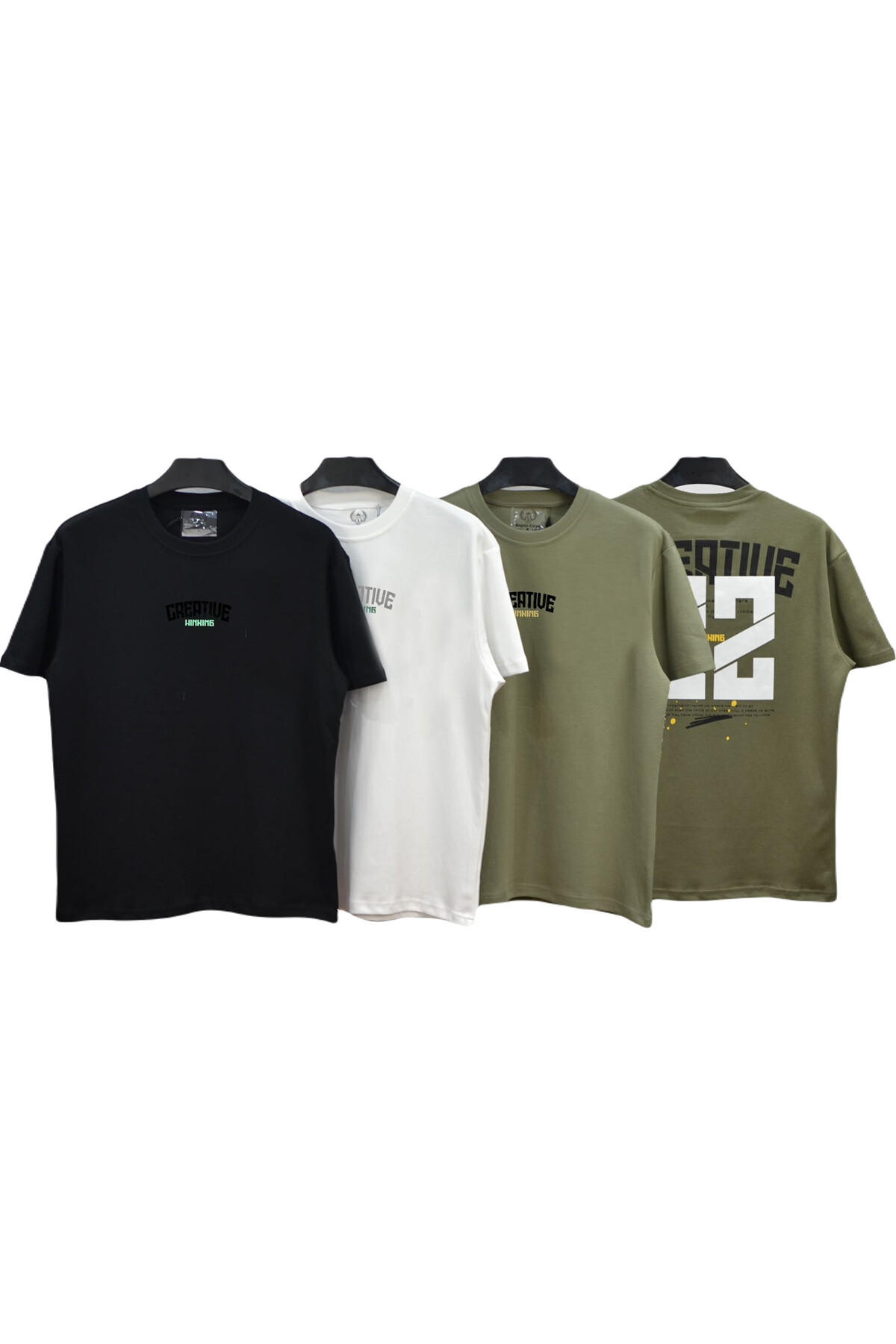 Großhändler Mentex Homme - United T-Shirt Round Neck Kurzärmel mit Muster