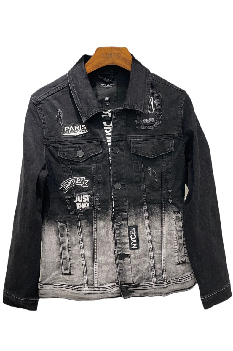Grossista Mentex Homme - PARIS NEWYORK giacca di jeans effetto lavato