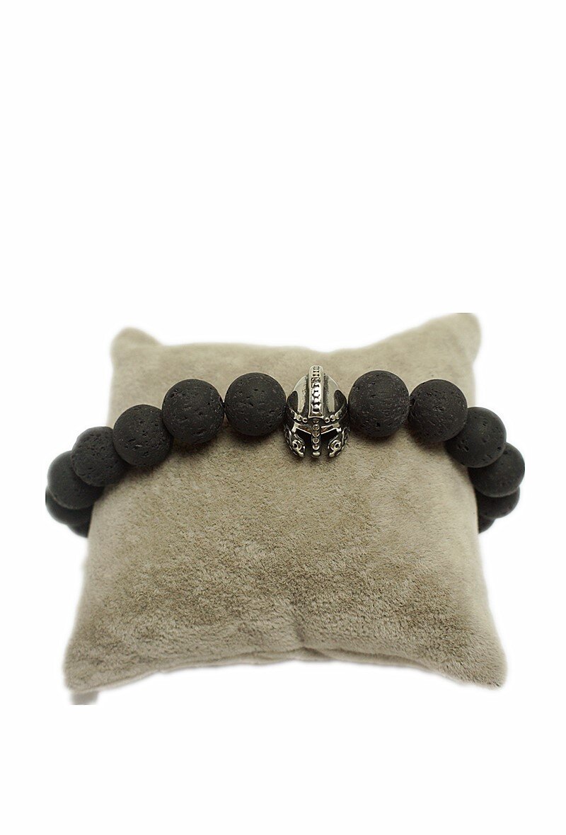 Wholesaler MET-MOI - Stainless steel and volcanic stone bracelet