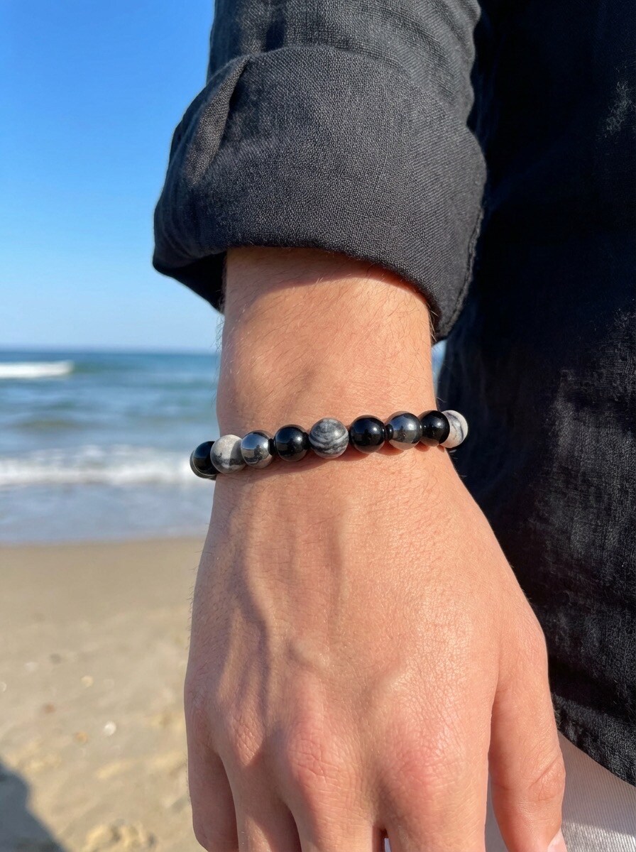 Grossiste Michael John Montres - Bracelets Homme Pierre naturel 2