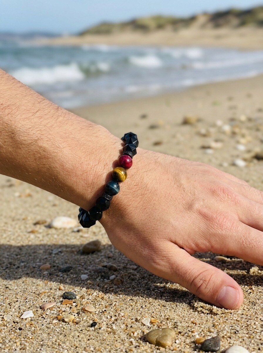 Grossiste Michael John Montres - Bracelets Homme Pierre naturel 12