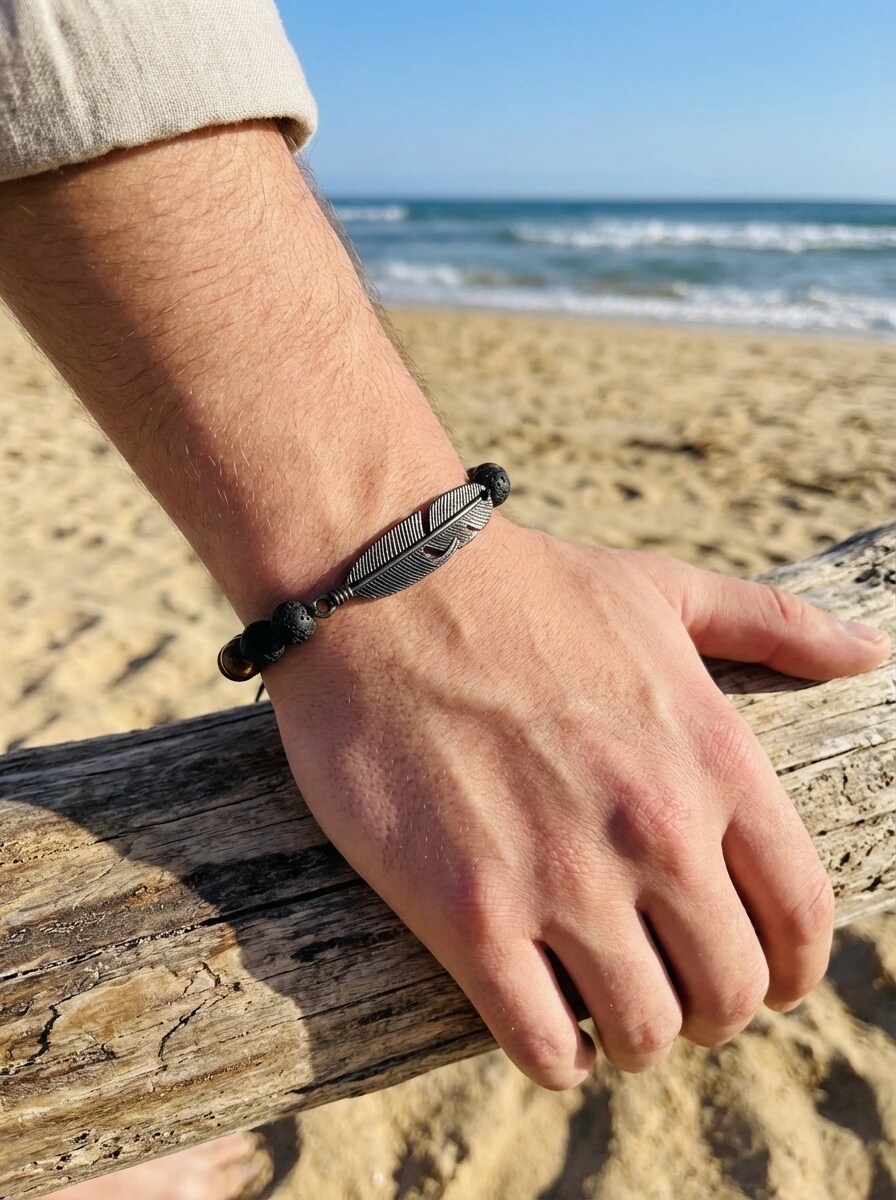 Grossiste Michael John Montres - Bracelets Homme Pierre naturel 1