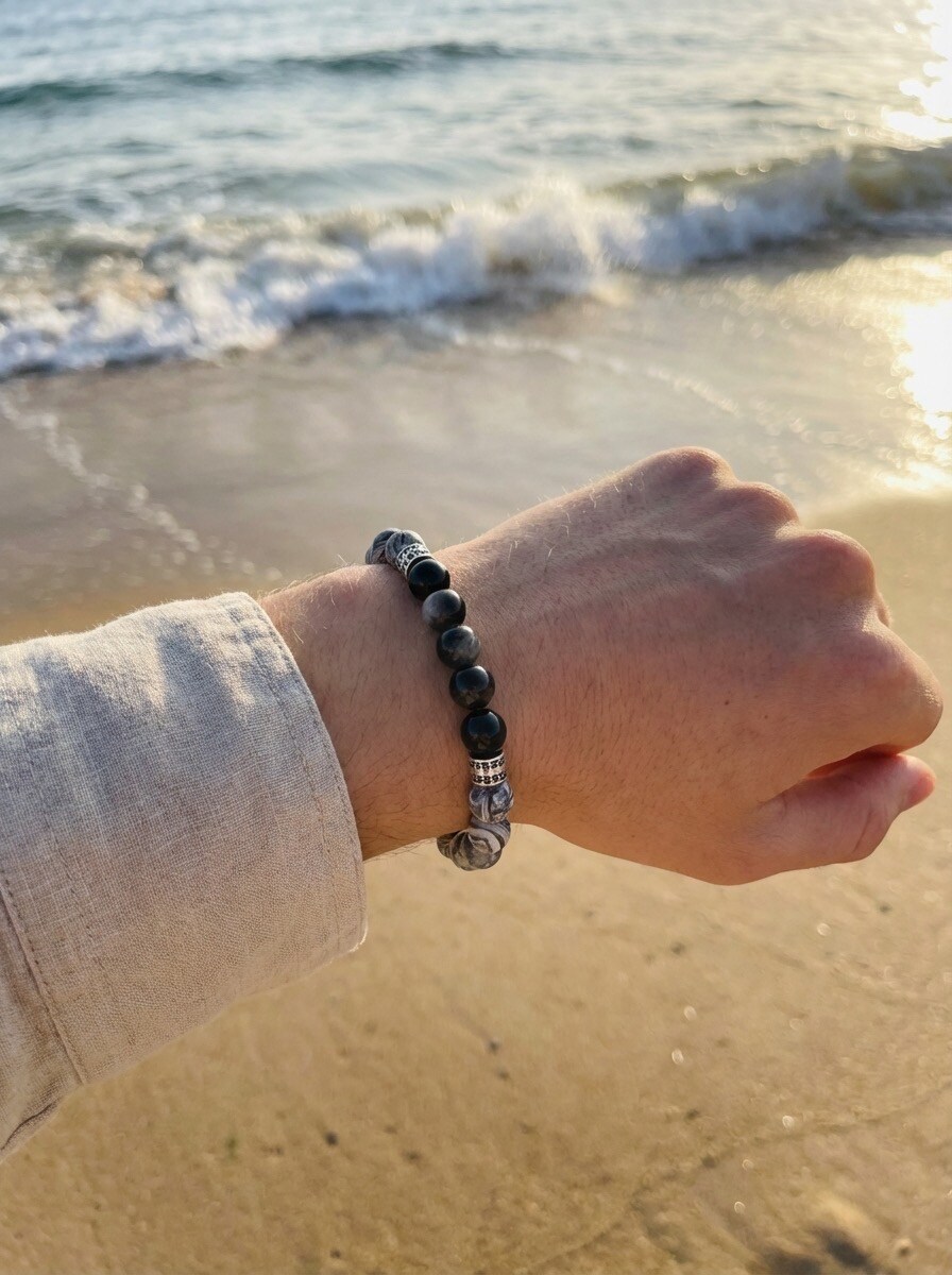 Grossiste Michael John Montres - Bracelets Homme Pierre naturel 6
