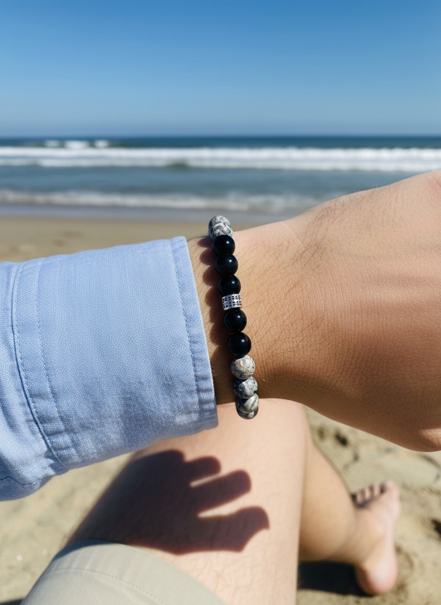 Grossiste Michael John Montres - Bracelets Homme Pierre naturel 13