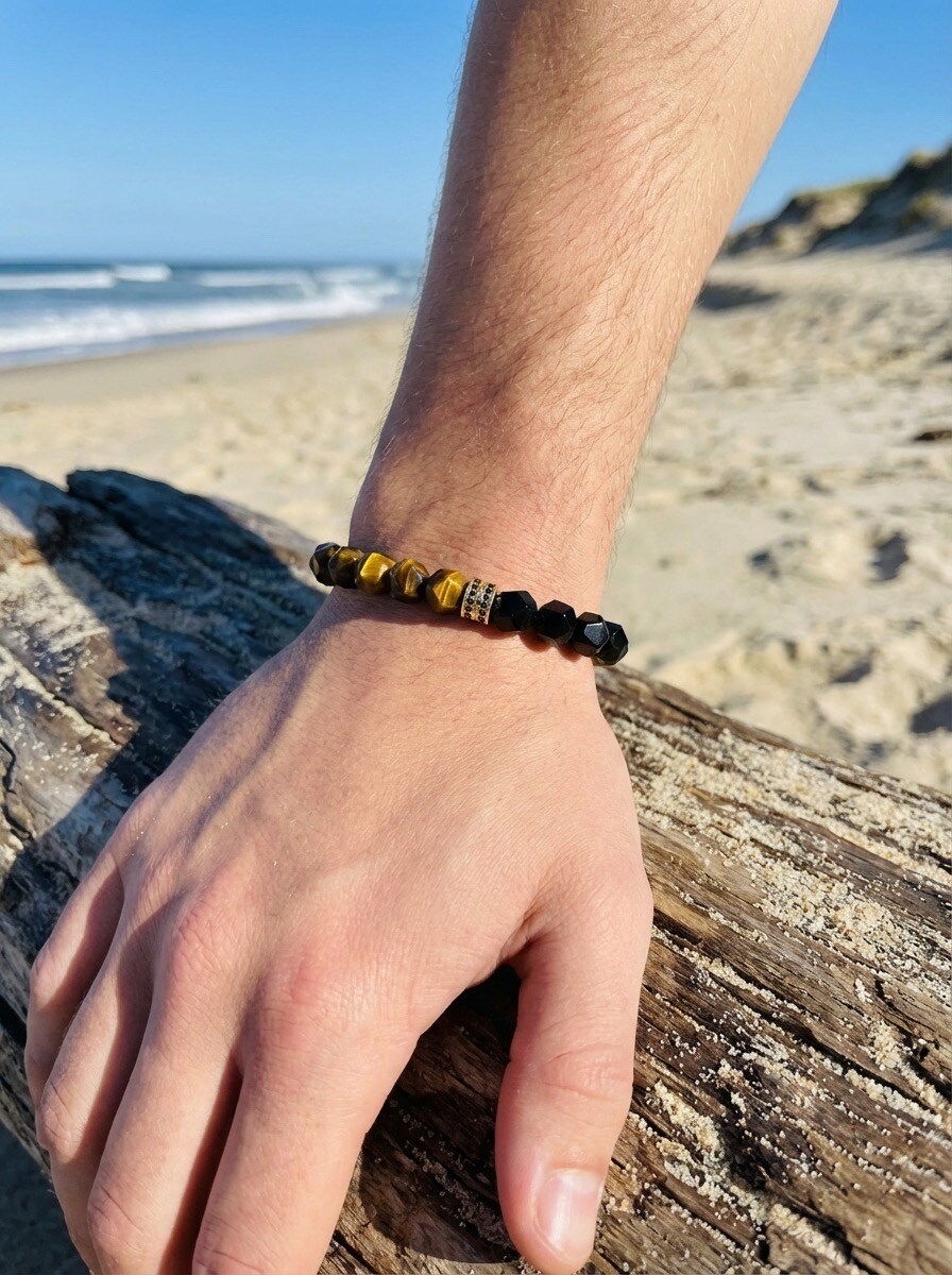 Grossiste Michael John Montres - Bracelets Homme Pierre naturel 14