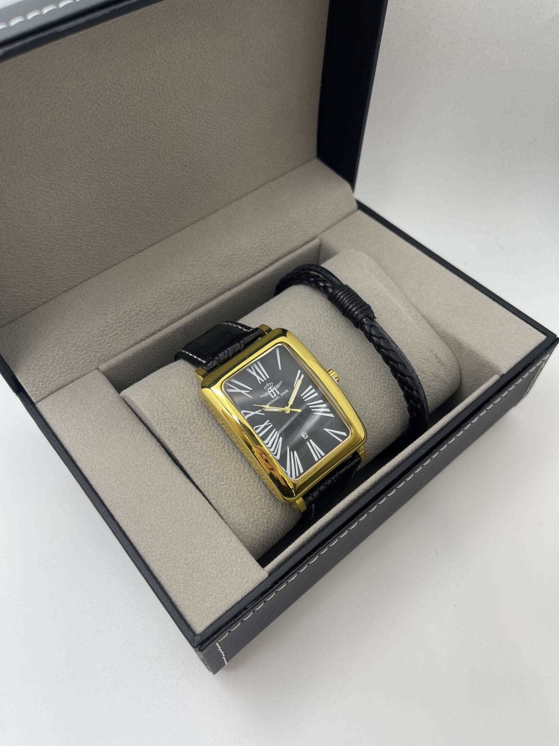 Grossista Michael John Montres - Cofanetto orologio uomo Michael John con gioielli in acciaio