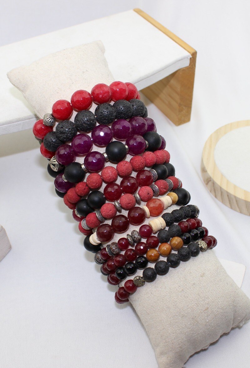 Mayorista MODELENE - H/M - Lote mixto de pulseras de piedra natural