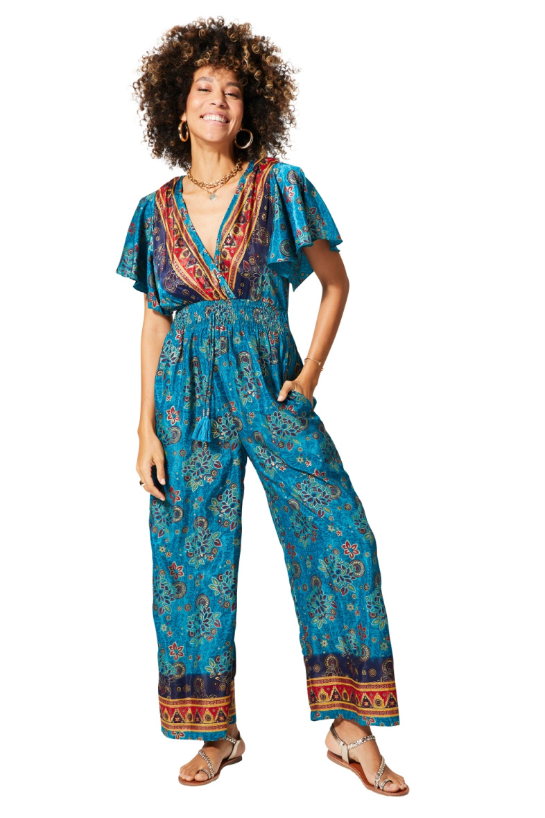 Wholesaler MOOYA INDIA - Short sleeve printed jumpsuit
