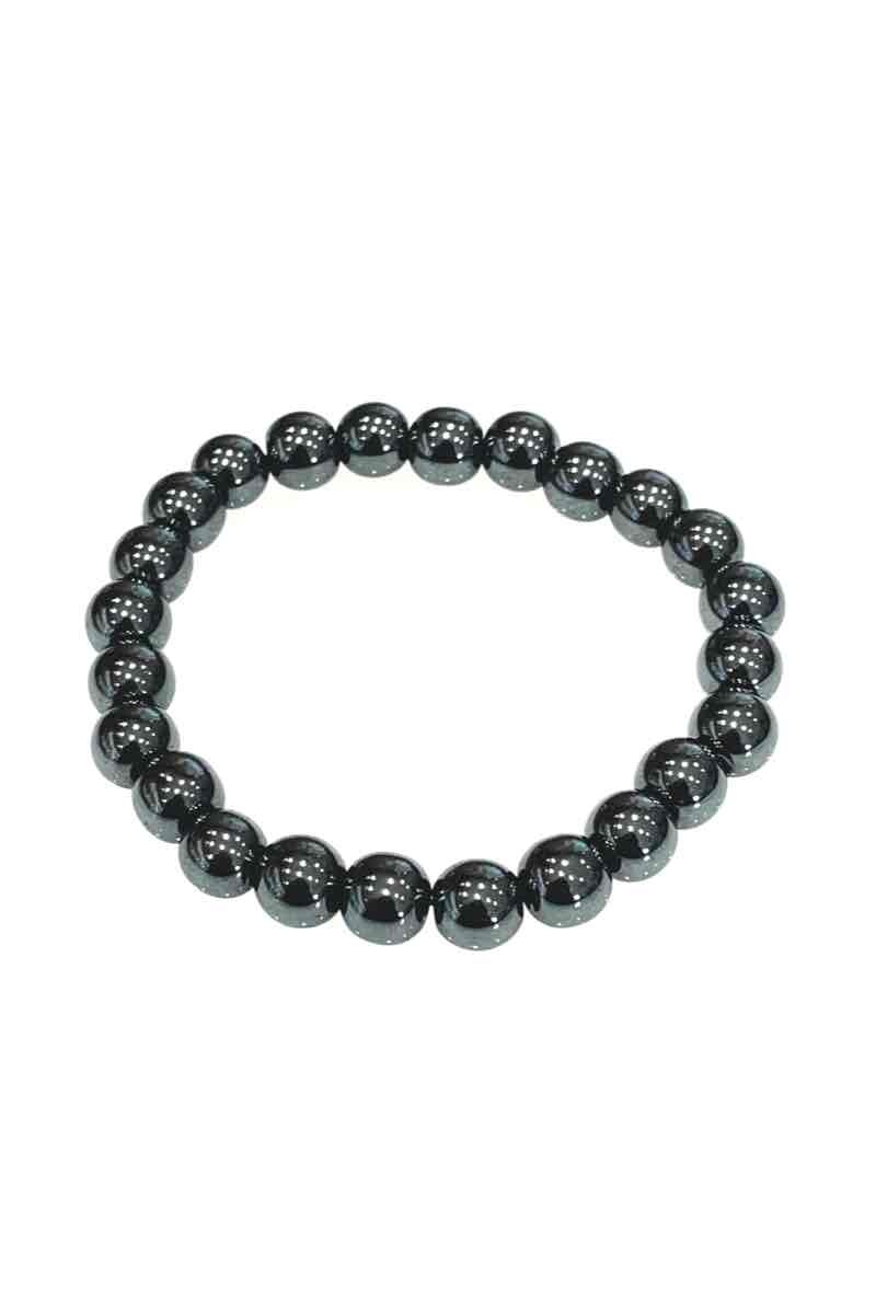 Großhändler MY ACCESSORIES PARIS - Armband aus Stein, Hämatit, Perle 8mm