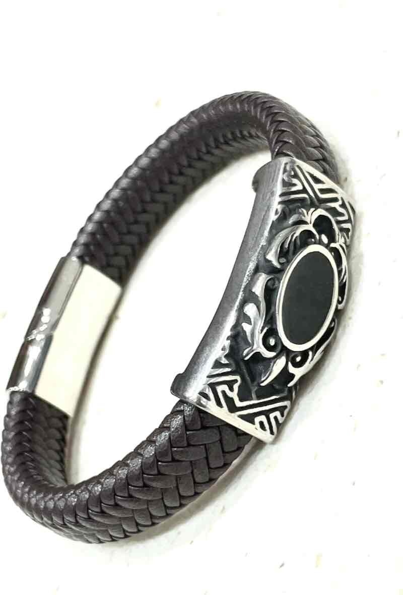 Grossiste MY ACCESSORIES PARIS - Bracelet cuir & acier