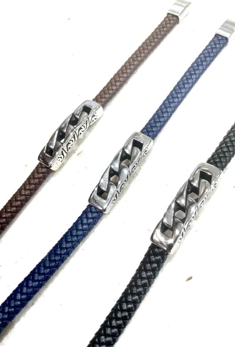 Grossiste MY ACCESSORIES PARIS - Bracelet cuir & acier